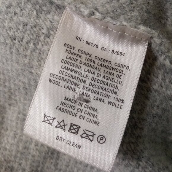 Rosie Niera Antrhopologie Blazer Jacket 100% Wool Tree Applique Gray Large Women - Picture 8 of 9